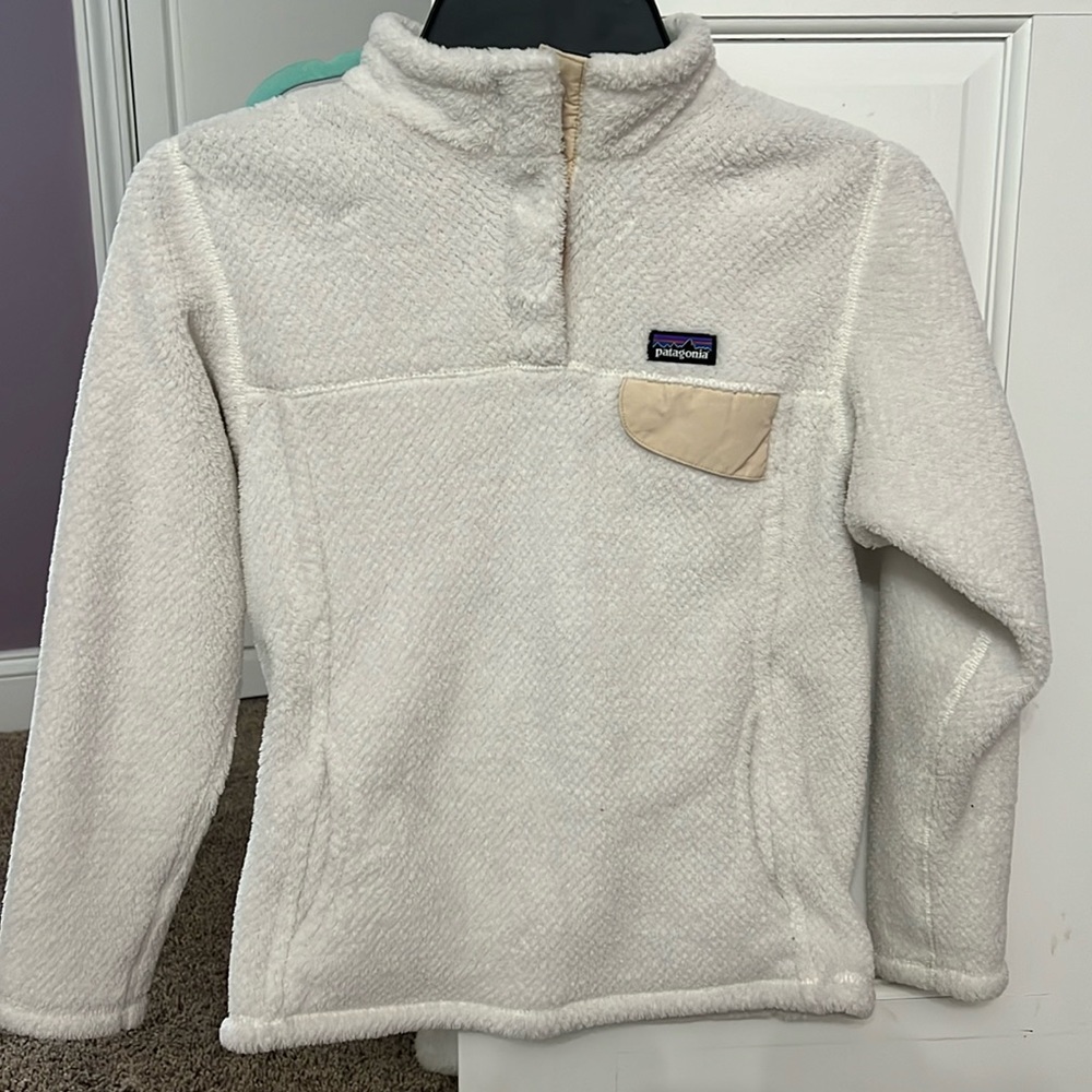 Patagonia Kids Cream Fleece Jacket